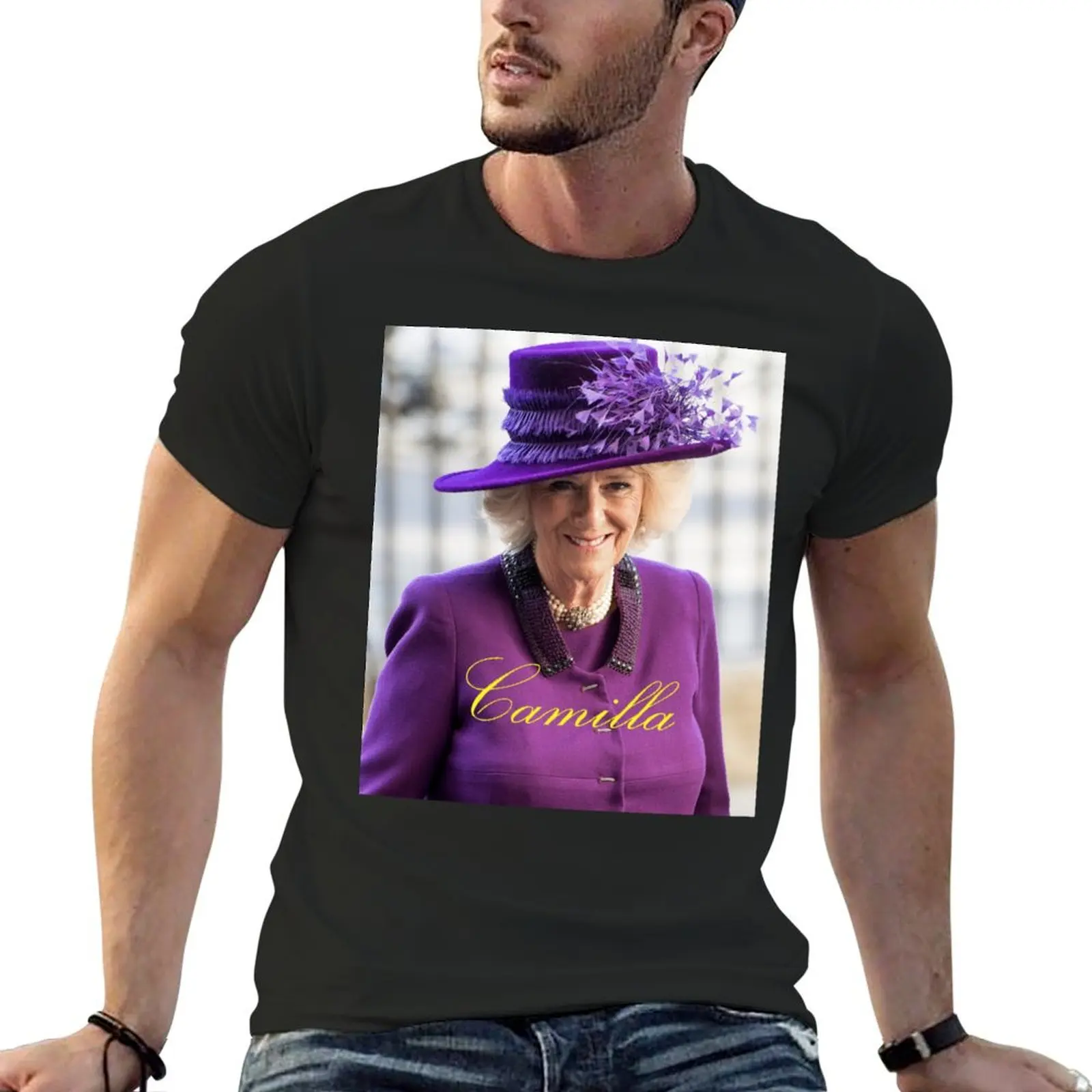 HRH Camilla, Duchess of Cornwall T-Shirt heavyweights designer shirts vintage anime shirt graphic tees for men