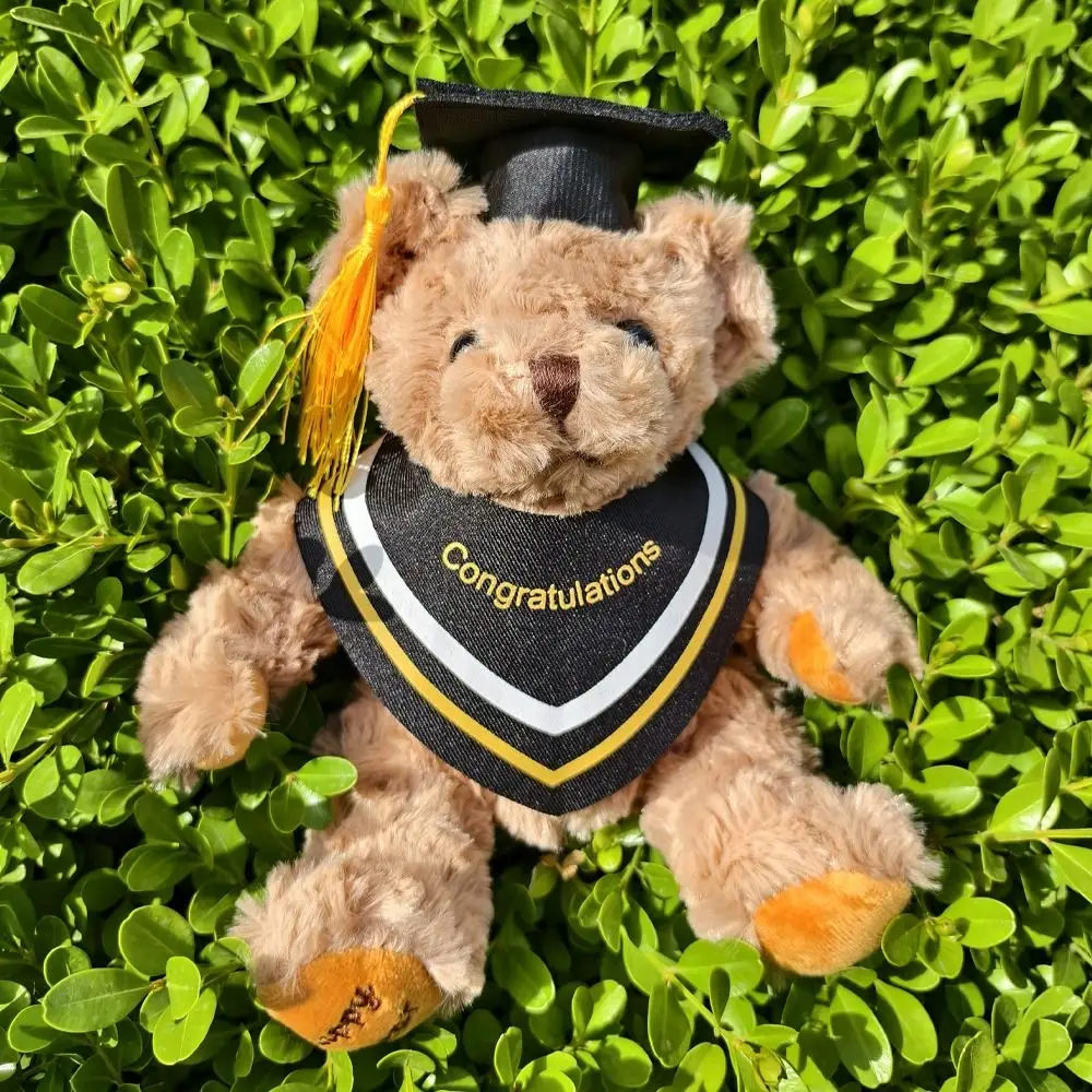 

Cartoon Graduation Season Bear Cute Soft Stuffed Graduation Bear 20cm Doctoral Cap Bear Animal Room Decor