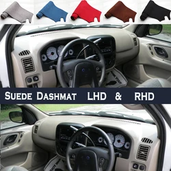 Car Styling Suede Dash Mat Covers Dashmat Dashboard Pad Protector Accessory For Ford Kuga Escape Maverick 2001 - 2007 2006 2005