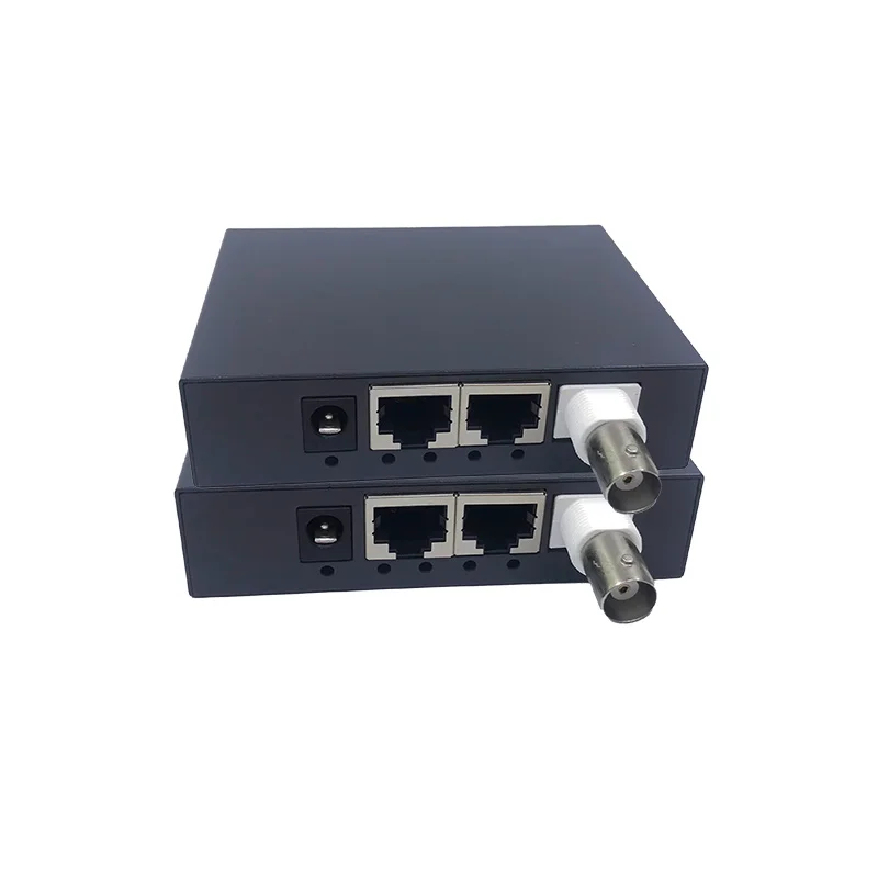 Imagem -02 - Coaxia Transmissão Bnc para Rj45 Porto ip Extensor Cctv hd ip Vídeo Extensor Eoc Ethernet Coaxia Extensor 500m Par 10 100m ip