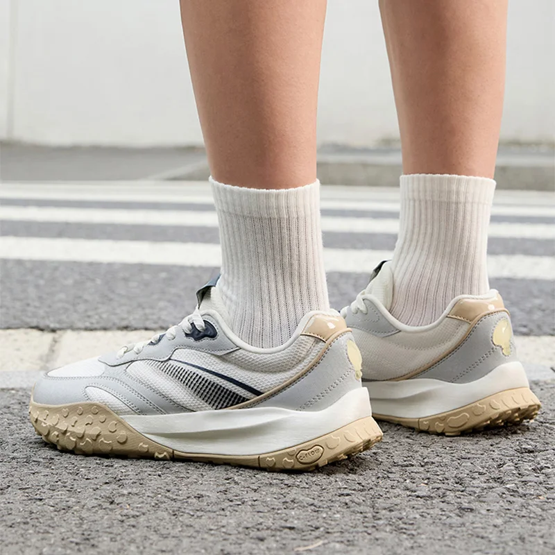 Sepatu Jalan Pria Biskuit 361 Derajat Sol Datar Nyaman Bernapas Komuter Uniseks Desain Minimalis Sepatu Pria 672616773