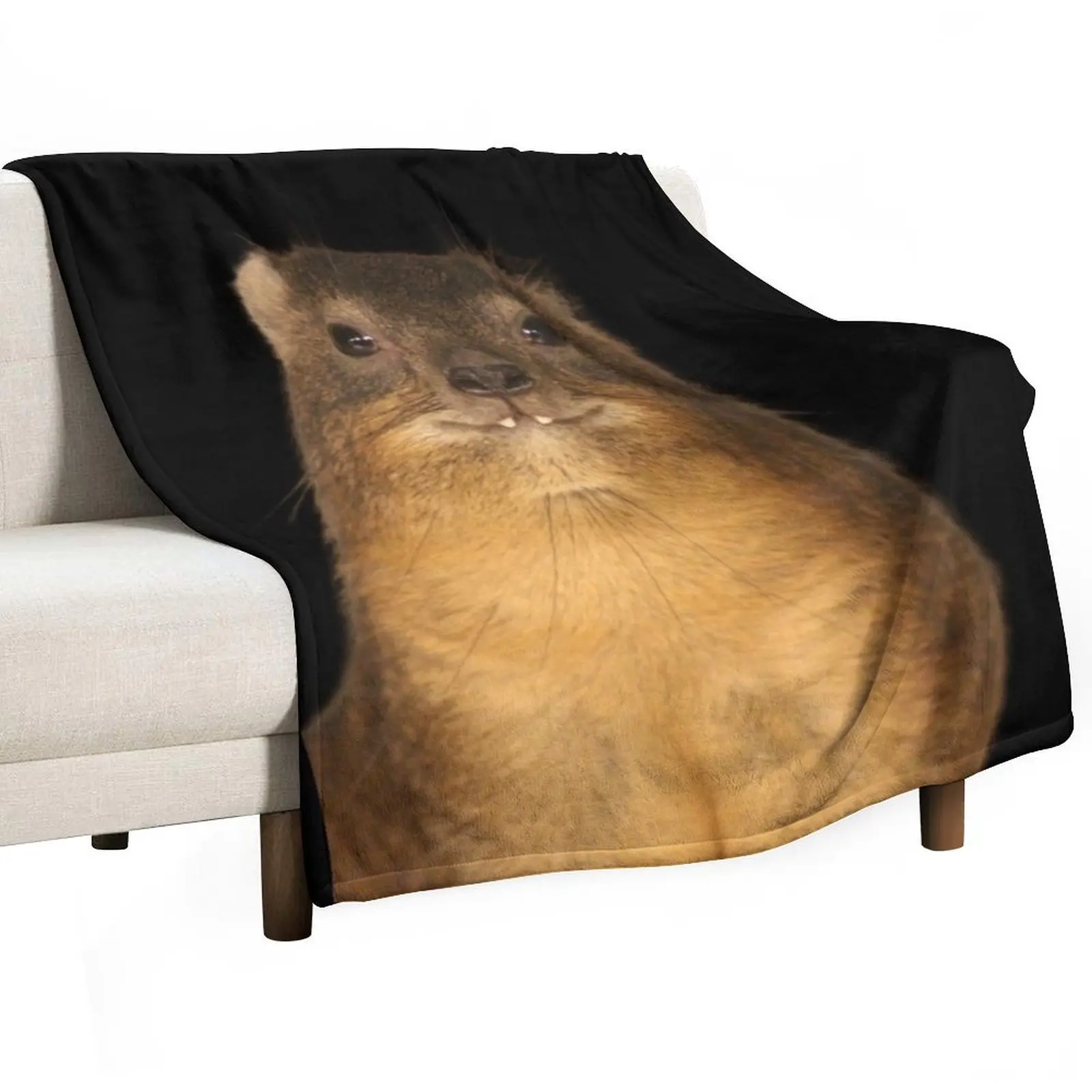 Rock Hyrax Photo - Dassie Cute Vampire Potato Throw Blanket Soft Beds for babies cosplay anime Decoratives Blankets