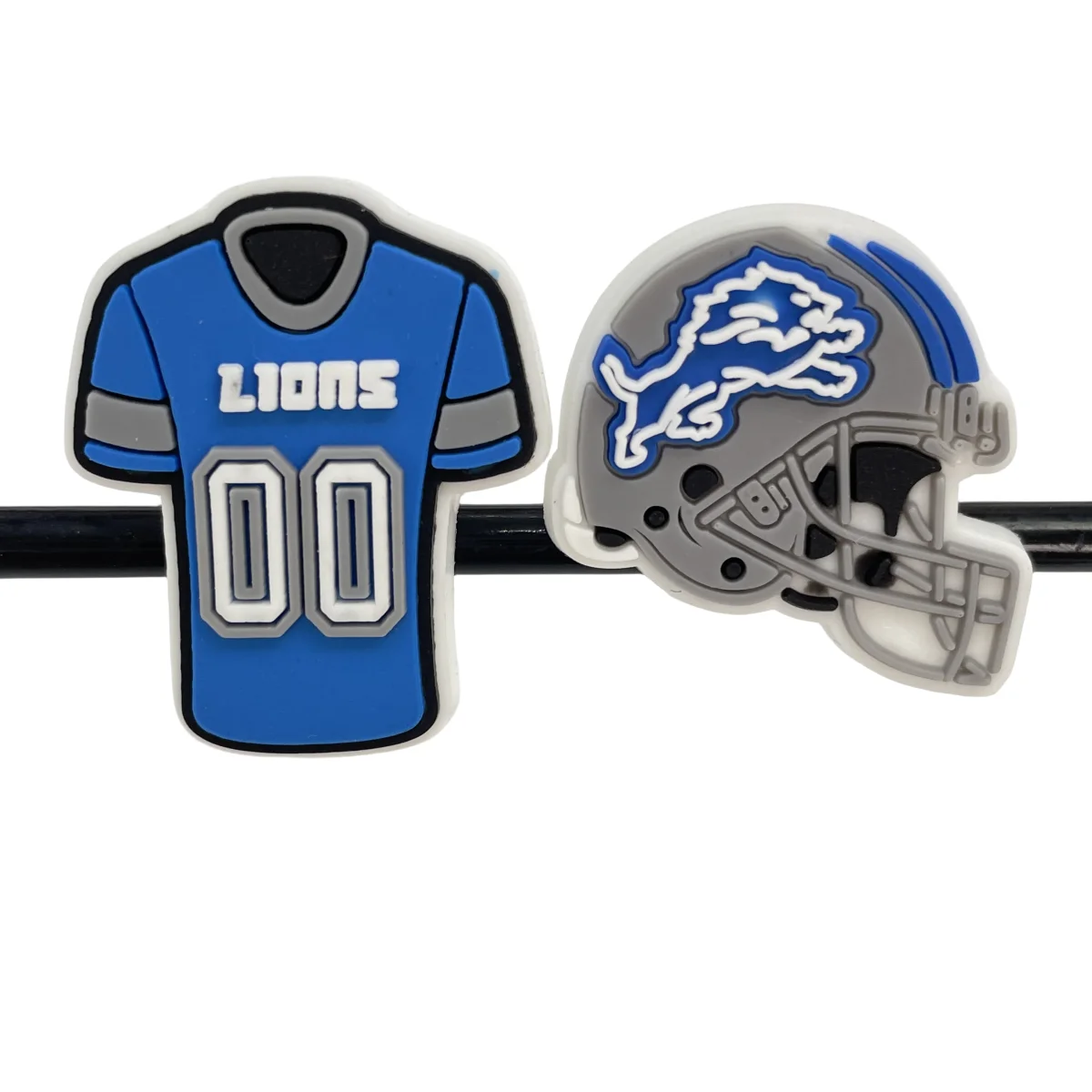 10pcs Football Shoe Charm for Clogs Bubble Slides Sandals PVC Decorations Accessories Lions Series for Gifts Party Favor