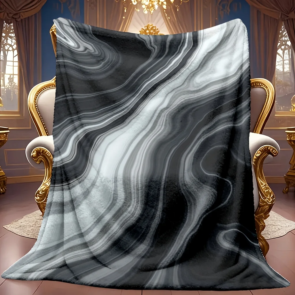 Modern Baroque Scroll 2d Printed Soft Couch Cover Throw Retro Style Home Accent For Office Boutique Supermarket