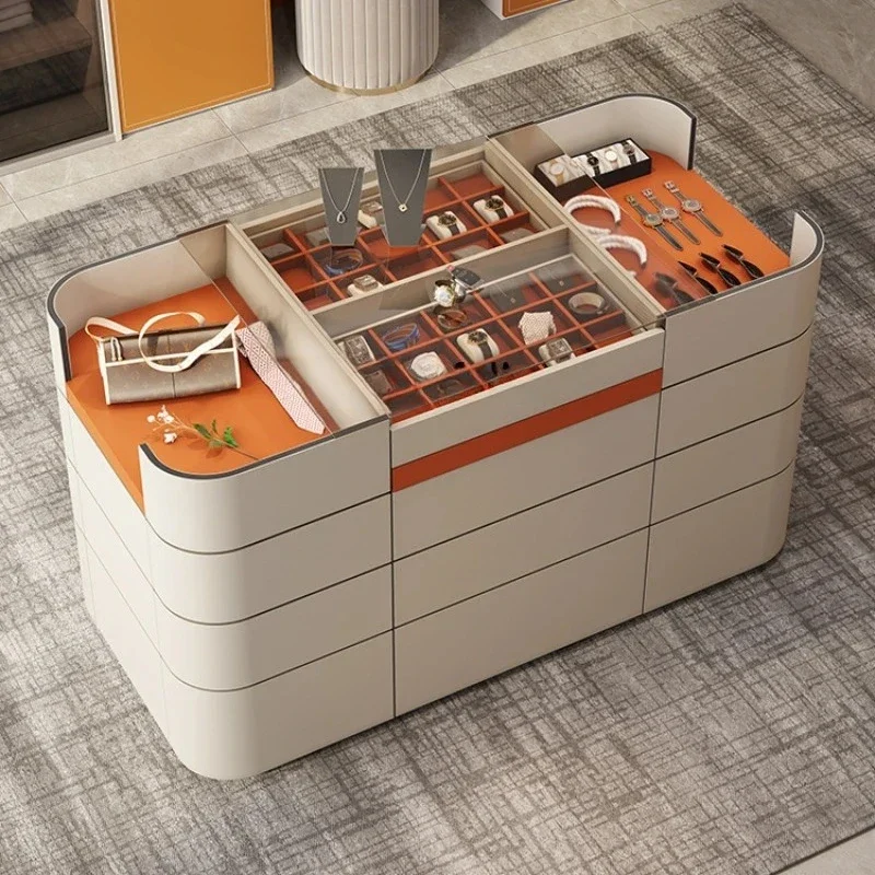

Light Luxury Cloakroom Island Cabinet Modern Household Jewelry Display Cabinet Multi-Function Locker