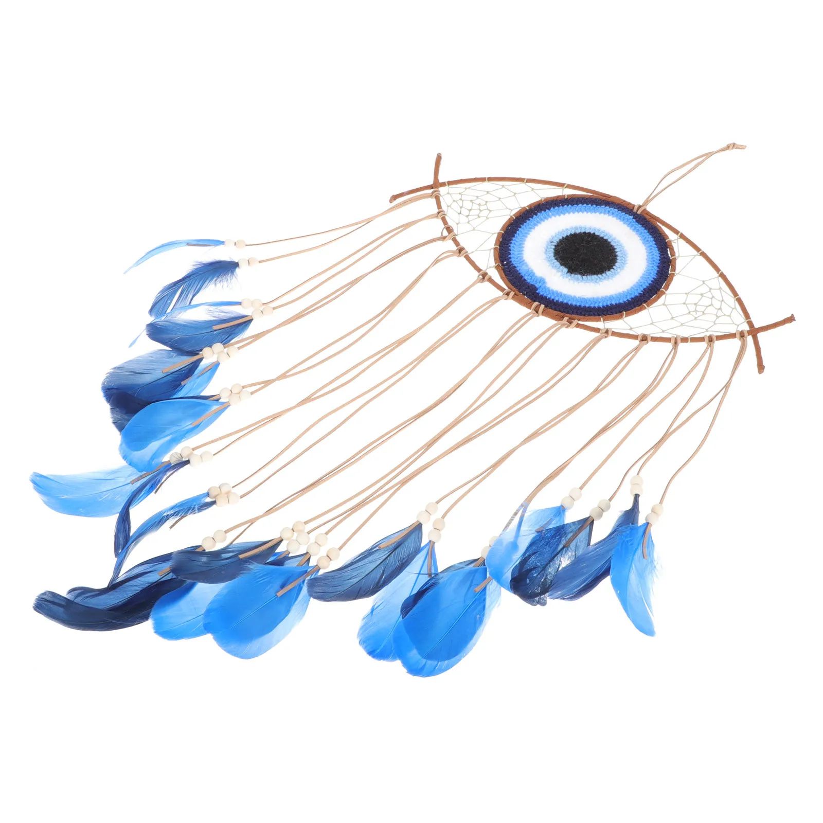 

Elegant Dreamcatcher Eye Pendant Unique Plume Hanging Ornament Indoor Room Decor Evil Eye Plume Dream Catcher Dream Catcher