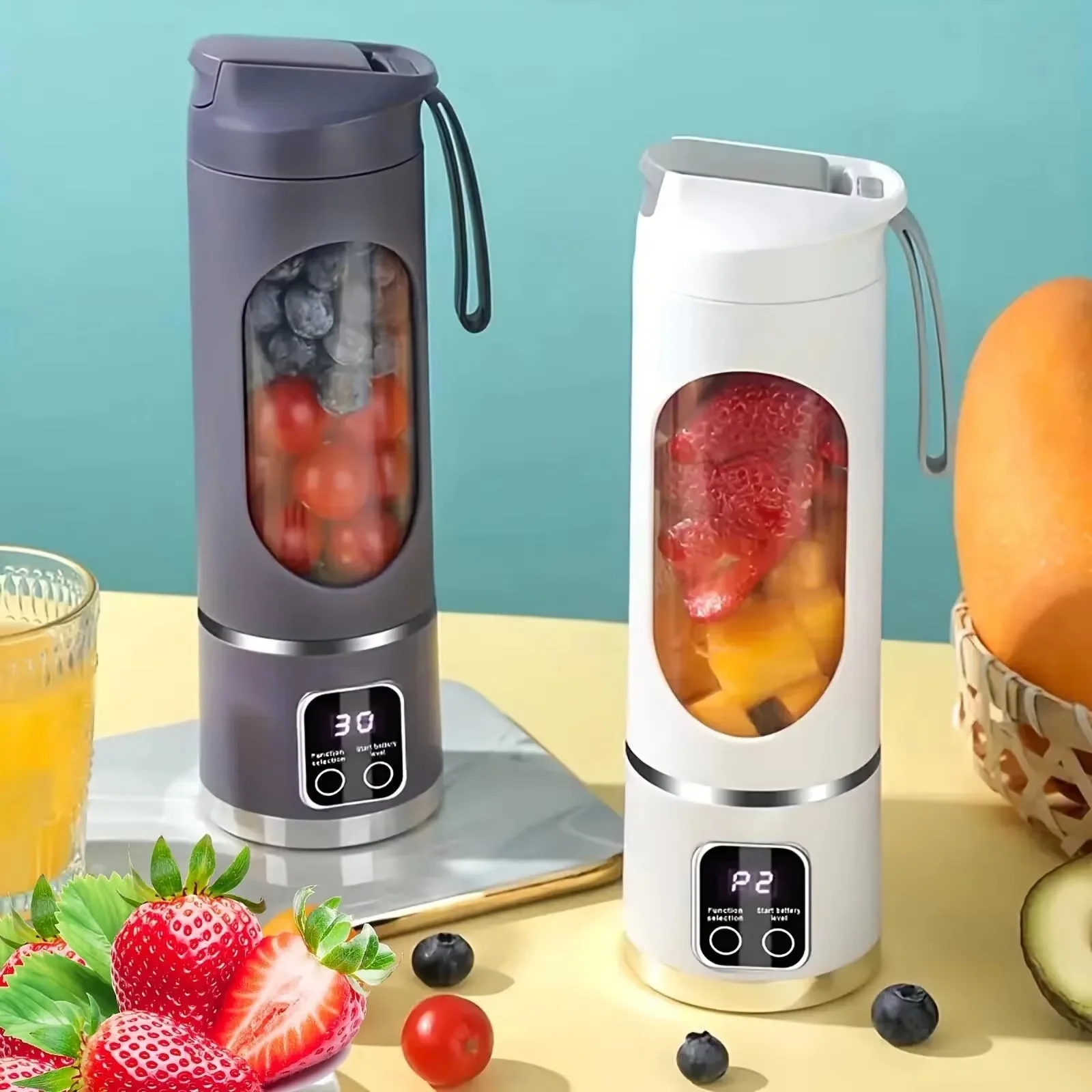 Kitchen Blender Mini Electric Juicer USB Rechargeable Smoothie Milkshake Maker Portable Automatic Fresh Squeezed Fruit Orange