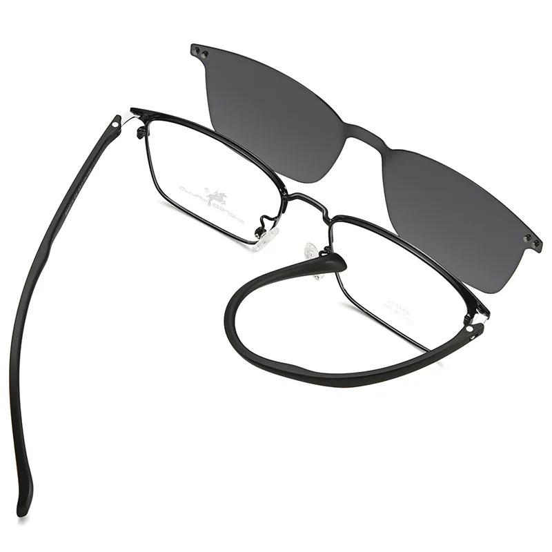 Reven Jate 94015 Polarized Sunglasses Men Women Magnetic Clip On Glasses Alloy Optical Prescription Eyewear Frames Eyeglasses