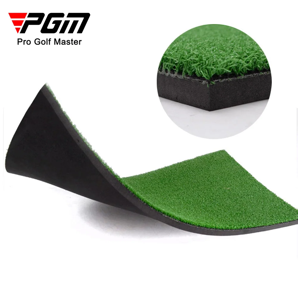 PGM Golf Mat Outdoor Sports Golf Training Turf Mat Indoor Office Portable with Rubber Tee Seat Realistic Turf Putter Mat DJD003