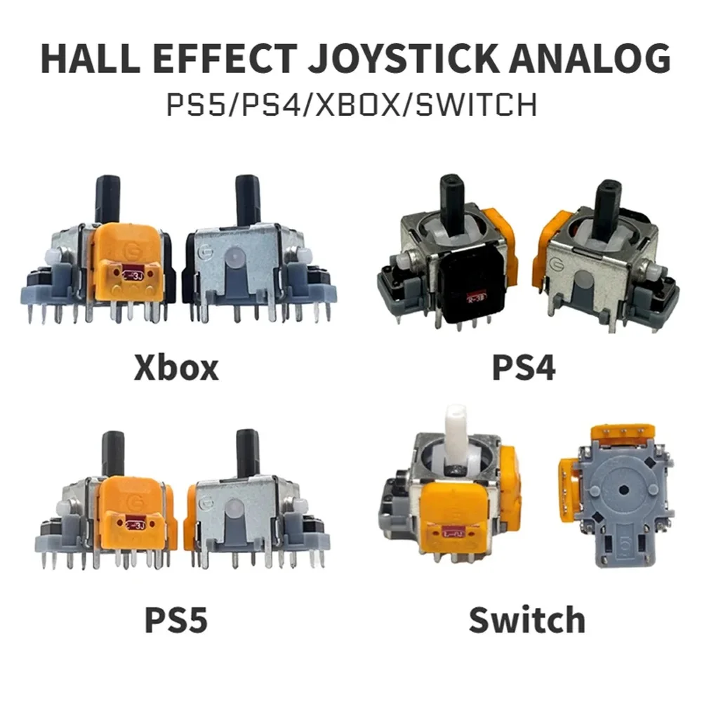 10 Pieces Hall Effect 3D Analog Stick Electromagnetic joystick Thumbstick Sensor Module for PS5/PS4/Xbox/Switch Pro Controllers