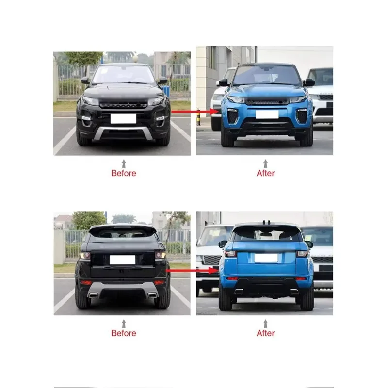 New Product Old to New Upgrade Body Kit for 12-19y RR Evoque Dynamic Style Facelift Kit With Lights Car Full Set
