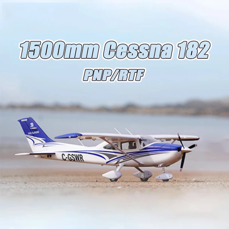 

FMS RC Airplane 1500mm 1.5m Cessna 182 Sky Trainer 5CH with Flaps 4S Blue Red PNP RC Plane Hobby Model Aircraft Avion EPO