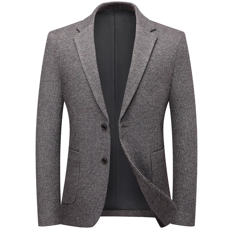 

Блейзер, новый уличный мужской модный шерстяной деловой однотонный банкетный универсальный свадебный халат, повседневный блейзер для актеров, джентльменов
