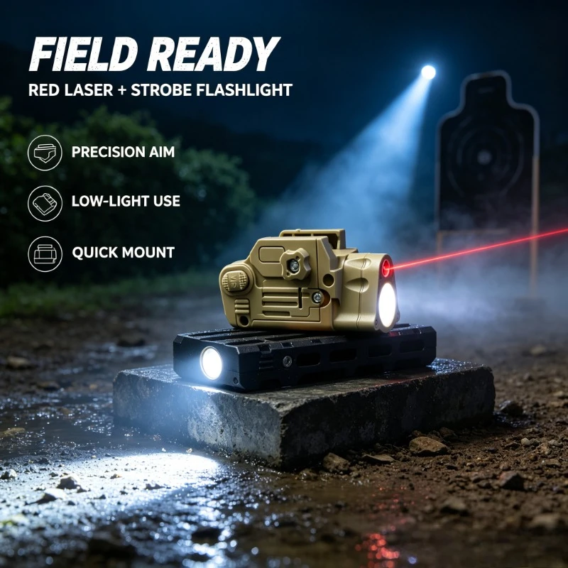Plastic SBAL‑PL Integrated Light Unit,2026 Updated Hanging Red‑Dot Laser Strobe Flashlight For Outdoor Scene Exercise