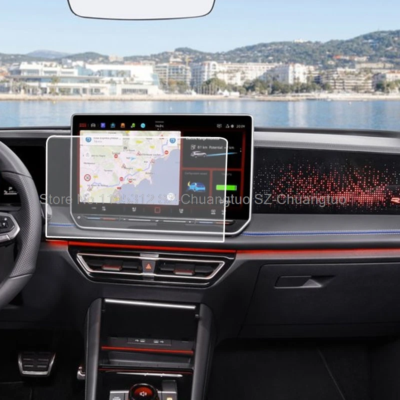 

Tempered glass film For Volkswagen Tiguan 2024 15 inch Car radio LCD GPS Navigation screen Protective anti-scratch accessories