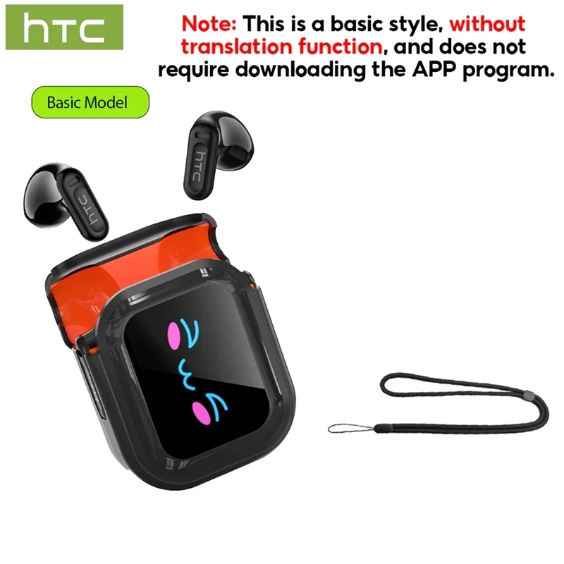 HTC NE20 Original Kabelloser Bluetooth-Kopfhörer In-Ear-Kopfhörer mit KI-Übersetzungsfunktion, LED, Multifunktions-Touchscreen, Geräuschunterdrückung