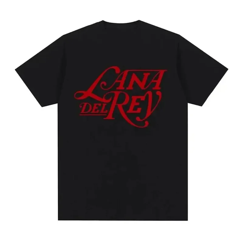 

Summer men's American female singer Lana Del Rey English print 100% cotton hip-hop style streetwear top