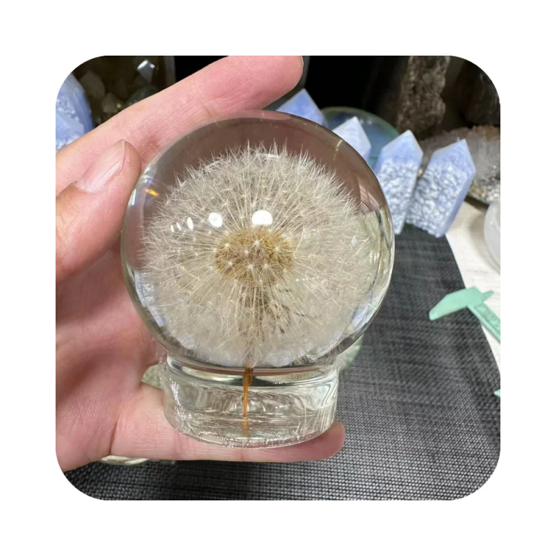 Home Decoration Wedding Souvenirs for Guests Dandelion Flower in Resin Unique Souvenir for Fengshui