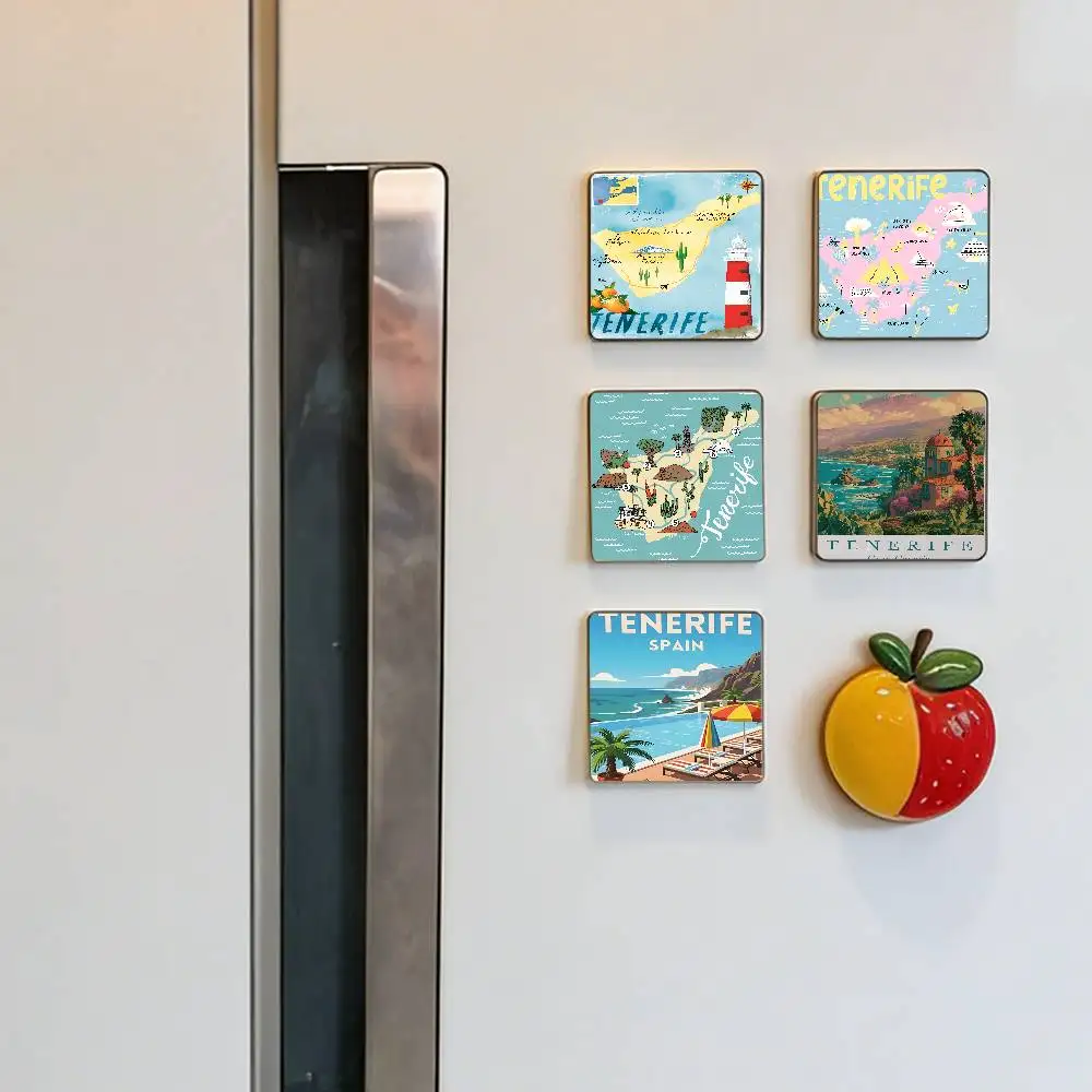 Tenerife Aesthetic Refrigerator Magnet Personalized Creative Magnetic Stickers With Magnets