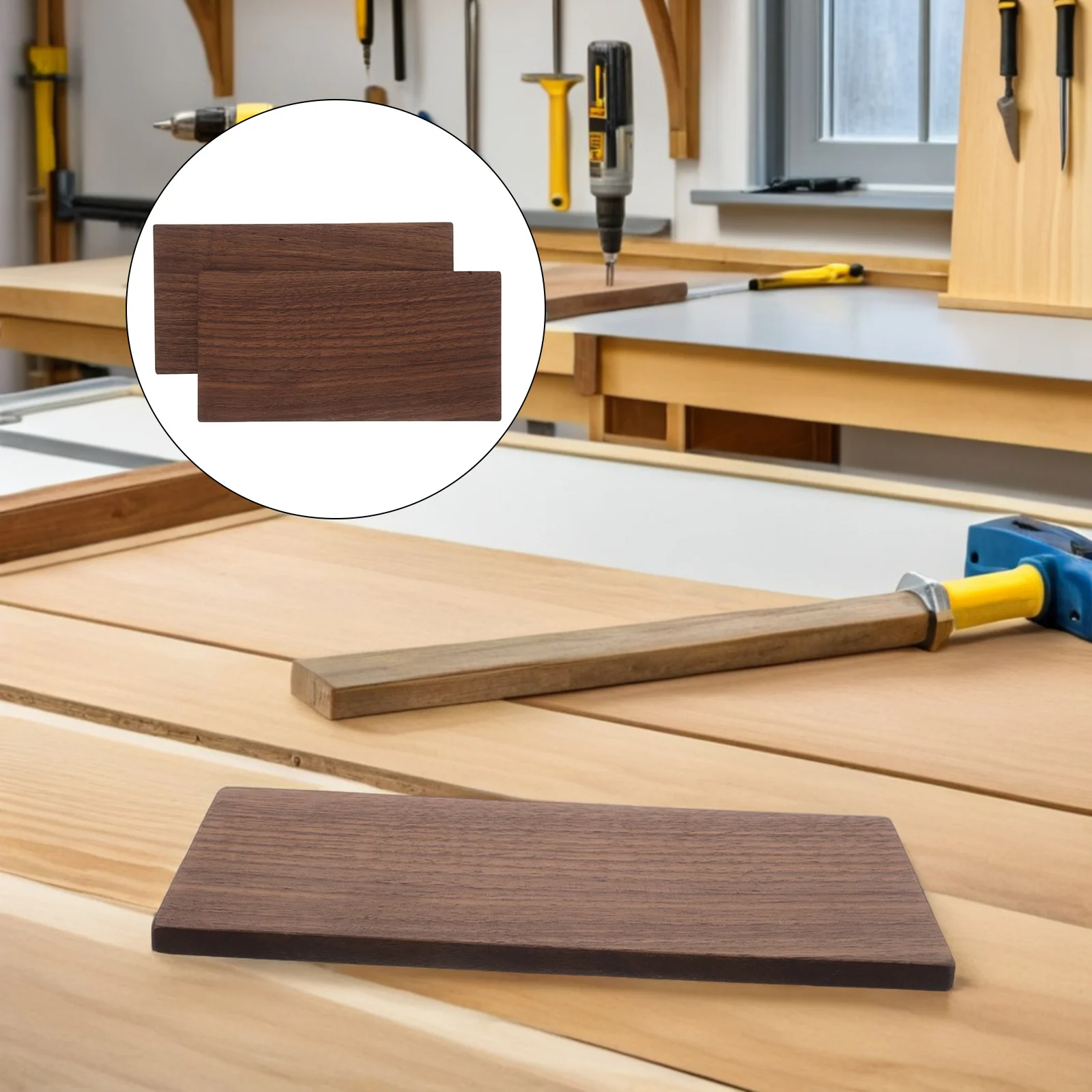 

2Pcs Black Walnut Wood Boards Natural Thick Hardwood Plywood Sheets DIY Craft Wood Panels Cutting Burning Engraving