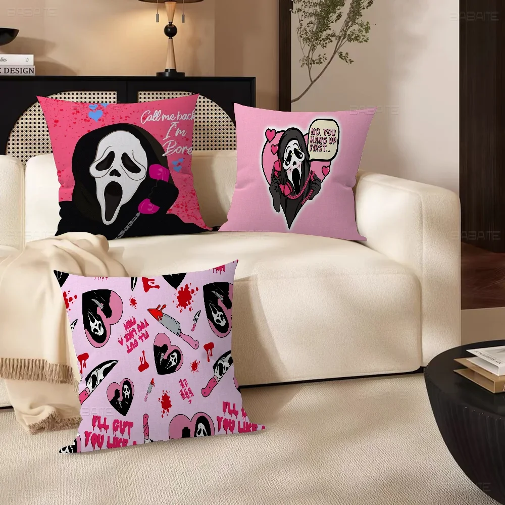 SCREAM Horror Movie Personalized Picture Text Home Decorative Pillows Household Gifts 45x45cm