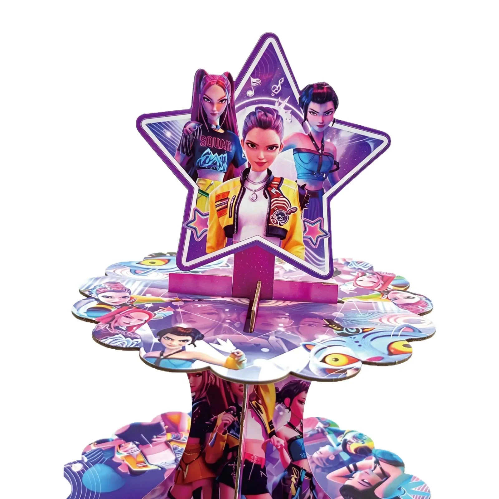 Anime Lumi Mila Zoi Hexenjäger Cupcake-Ständer Einweg-Papier-Kuchenturm Dessert-Tisch-Deko Kinder Mädchen Geburtstagsparty-Zubehör – Detail 8