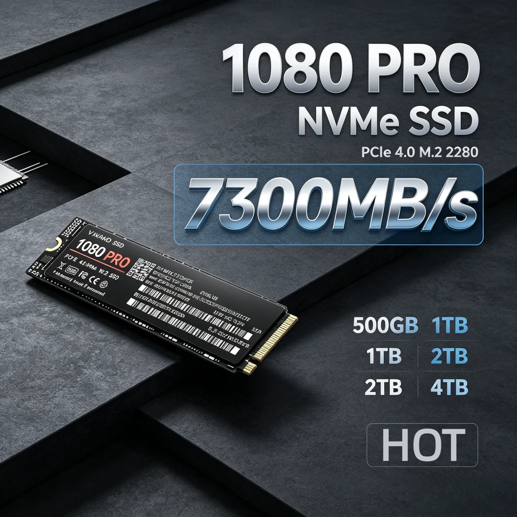 Internal SSD Gaming Storage Drive Original New 1080PRO M.2 NVMe PCIe4.0 NGFF For PS5 Game Console Desktop Laptop PC