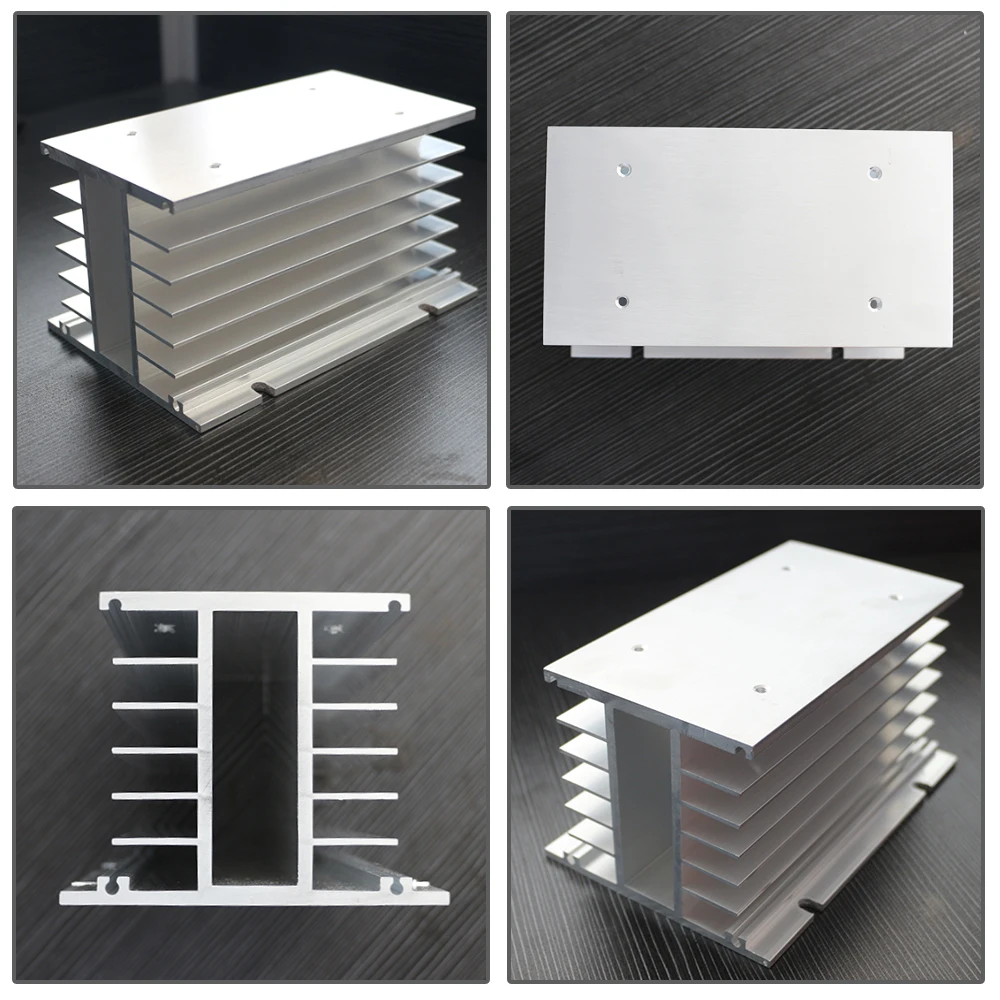 H-150 Heat Sink Base with 80*80*25mm 220VAC Radiator Fan for three phase Solid State Relay SSR DA AA 10A 25A 40A 60A 75A 80A