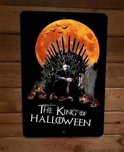 The King of Halloween Myers Horror Michael  Metal Wall Sign Poster