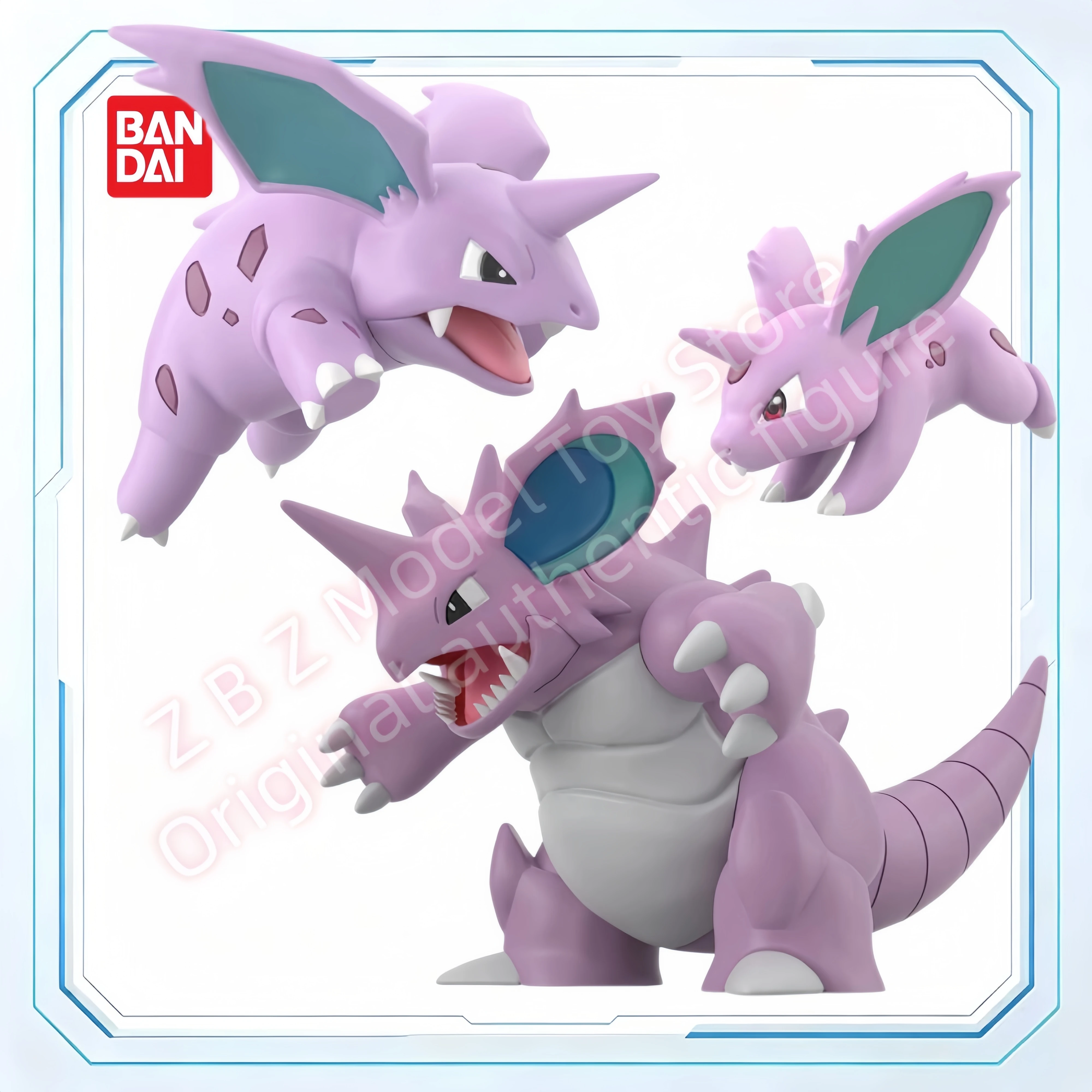 Предзаказ: Оригинальная модель Bandai PB Pokemon Hero Scale World Nidoran Nidorino Nidoking, коллекционный конструктор, игрушка, подарок.