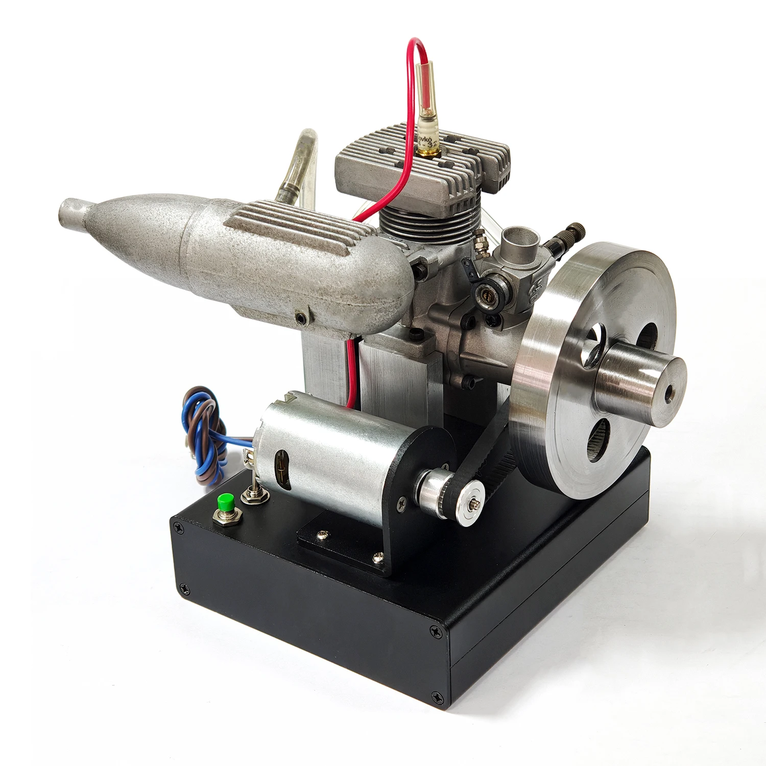 OS32 Engine DIY Modified Engine Model  with Base Motor Piston Rings Desktop Ornament Model Toy Metal Miniature Engine Model
