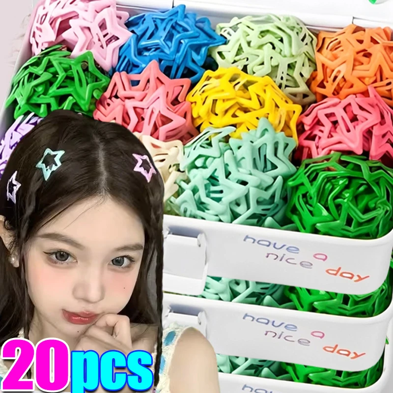 10/20 piezas horquillas de estrella coloridas