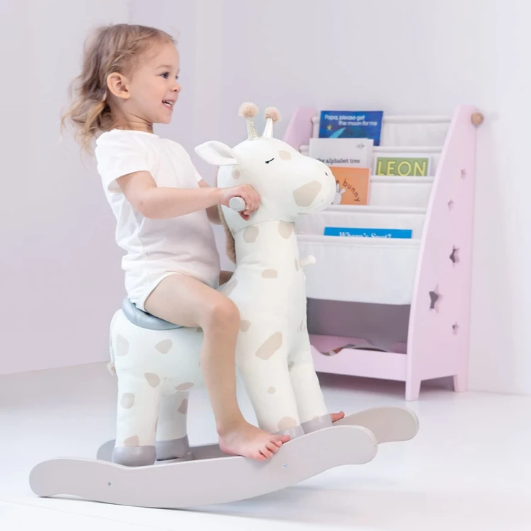 لابيبي هزاز الحصان الغزلان ركوب على لعبة طفل الروك أفخم هزاز الحيوان الحصان الزرافة خشبية الطفل لعبة الحصان هزاز