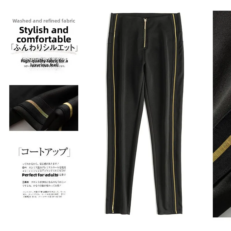 ZG سراويل اليوغا الفاخرة النسائية المرنة للتخسيس عالية الخصر سراويل طويلة سراويل عادية رقيقة مادة أخرى