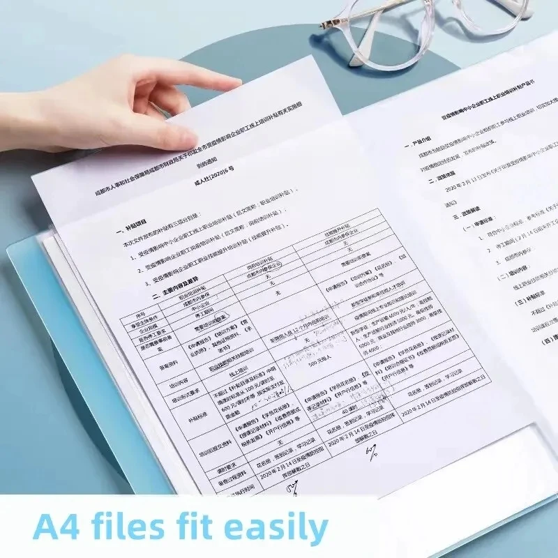 

A4 Large Capacity Transparent Folder Paper Storage Multi-layer File Management Clear Book Stationery