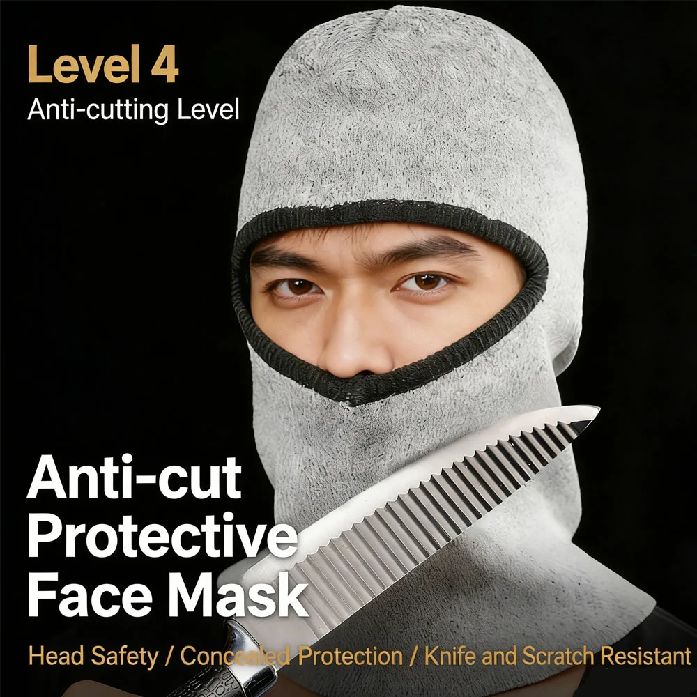 

Tactical Comfoy Cut Resistant Mask Protector Warm Stab Mask Guard Gear for Bodyguards Workers Motorcycles On Duty Outdoor