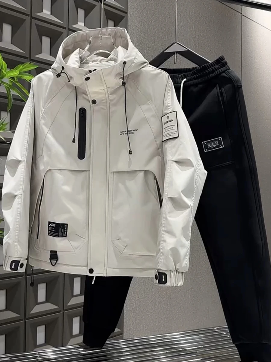 

Loose Comfortable Cotton Workwear Hooded Classic Color Casual Men's Jaet Autumn Winter Faion Trend ACMEOSTUDO