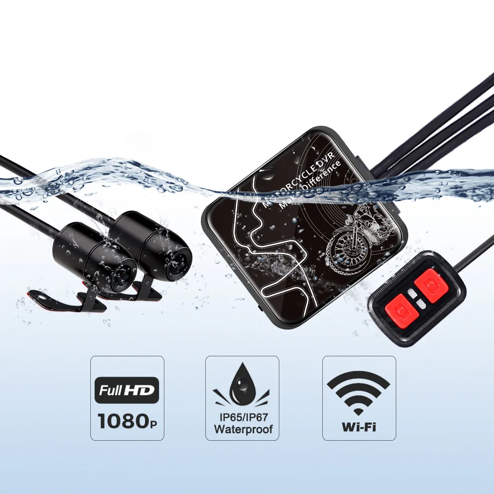 Motorcycle recorder waterproof 1080P starlight night vision screenless WIFI high definition recorder, wholesale