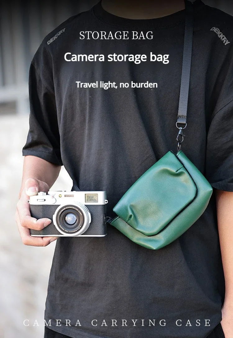 Camera Bag Suitable for Fujifilm EVO X-half X100VI Canon V1 Ricoh GR2 GR3X GR4 Sony ZV1 RX100 M6 M7 Vintage Camera Bag