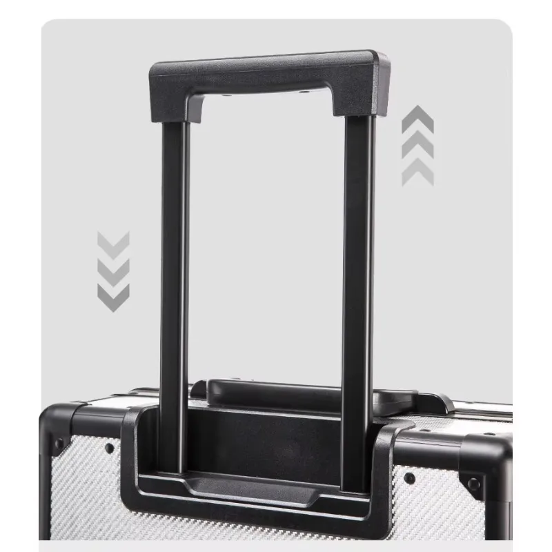 2025Muti-Fuctional Carbon Fiber Luggage 20/24Inch Business Trolley Case Carry On Suitcase With USB Charging Spinner Wheels Suitc view 6