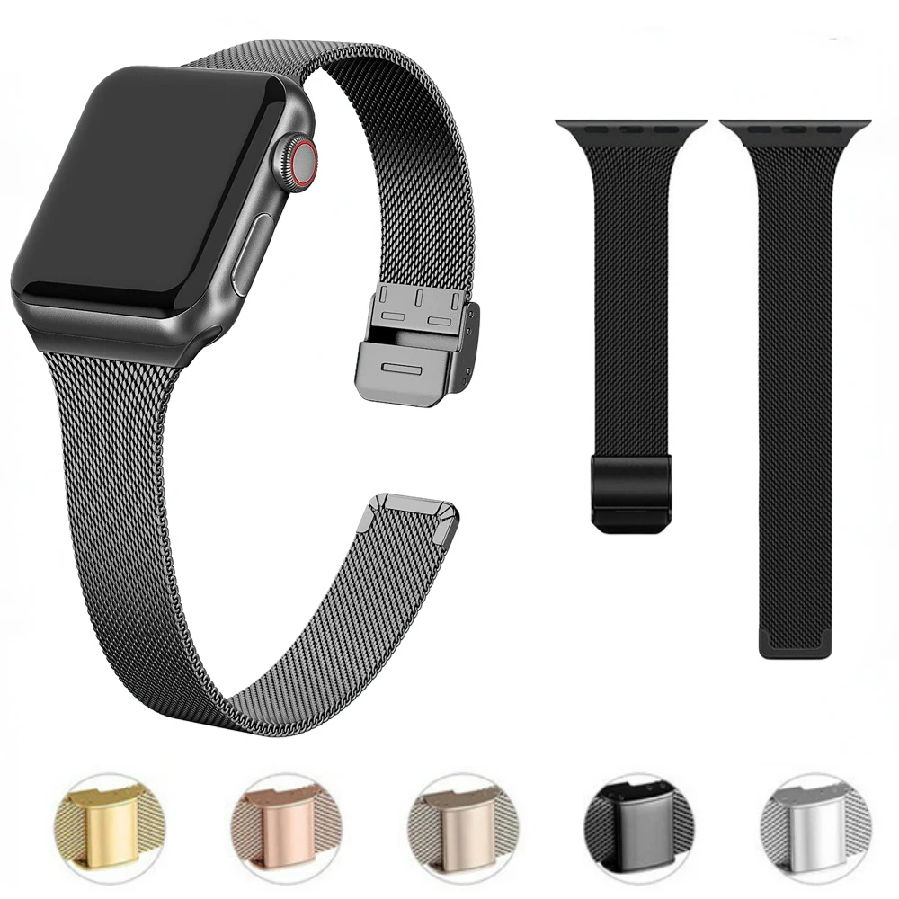 Slim Bracelet Milanese Metal Band for Apple Watch 49mm 44mm40mm 45mm 41mm 42mm 38mm Stainese Steel Belt for Iwatch Ultra 87654SE