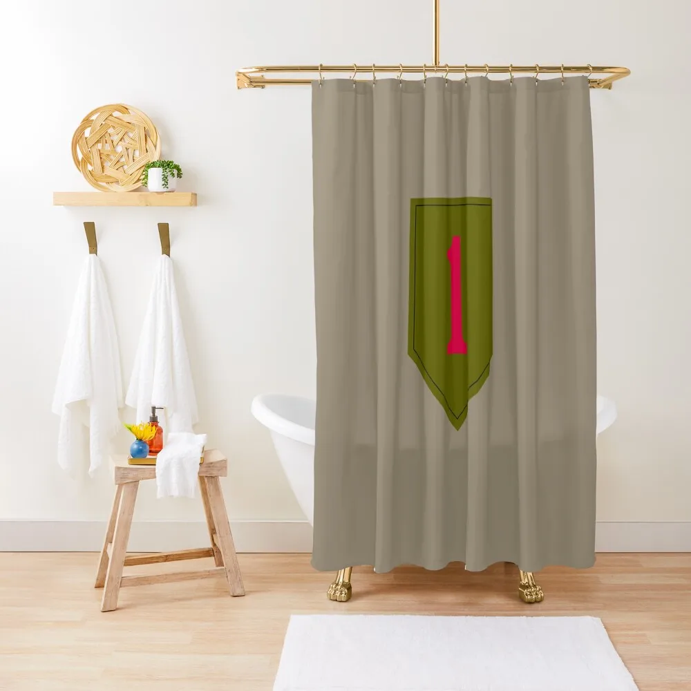 

1st Infantry Division "The Big Red One" (United States Army) Shower Curtain Bathroom Decor Transparent Bathroom Shower Curtain