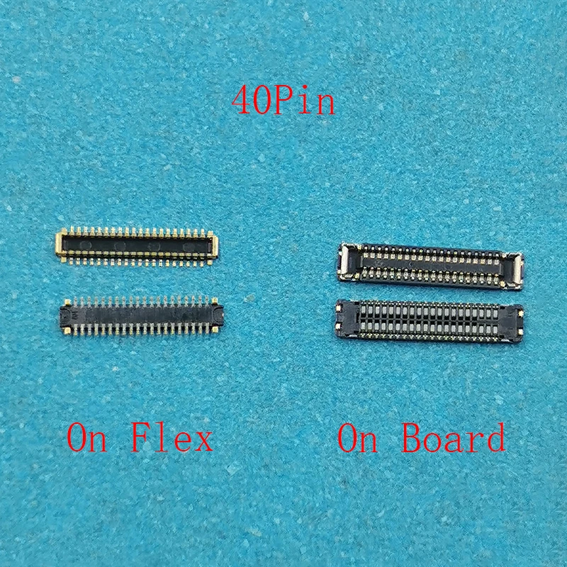 2Pcs 40pin LCD Display FPC Connector On Flex For Xiaomi Mi 11 Note 10/Note10 Pro/Note 10 Lite/CC9 Pro Screen Plug On Motherboard