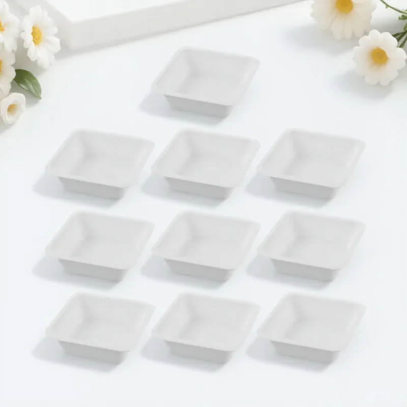

10Pcs Plastic Weighing Tray Durable Food Boat Laboratory Supplies Chemical Resistant Measurement Dish