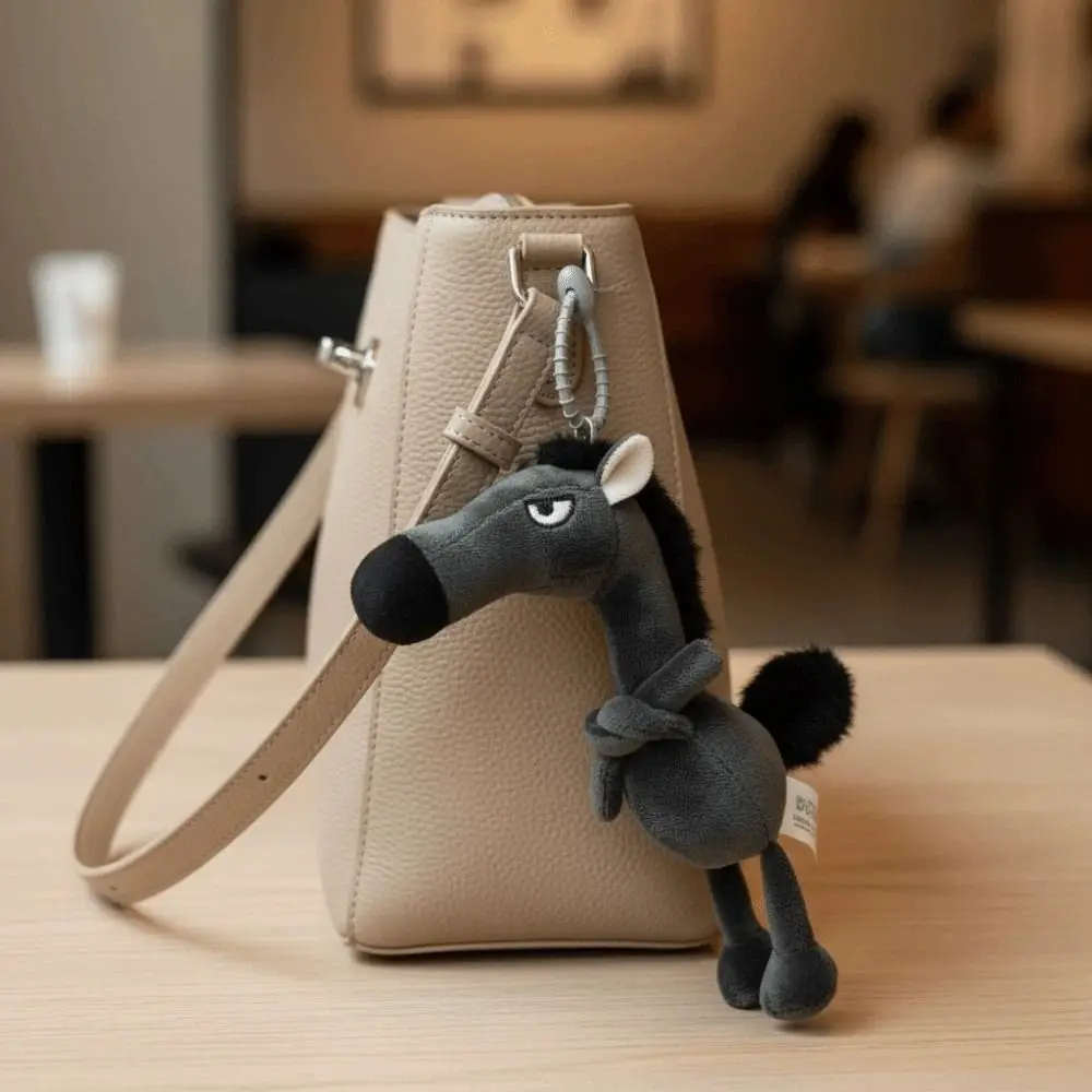 Cartoon Horse Keychain Craftsmanship Fantasy Style Pony Ornaments Bag Hanging Charms Simulation Horse Room Decoration