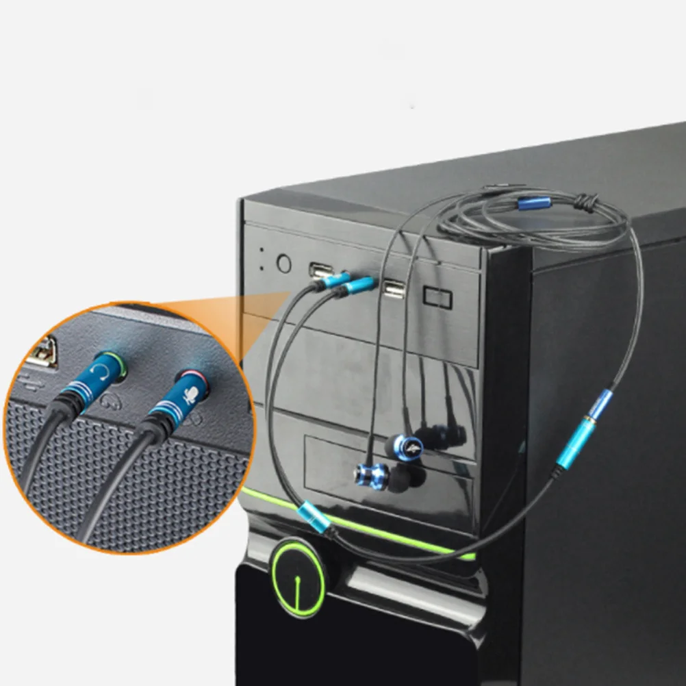 

Headset Audio Splitter Adapter 1 To 2 Female To Male Dual Jack Stereo Cable For Pc Laptop Mobile Phone Mic Earphone Converter