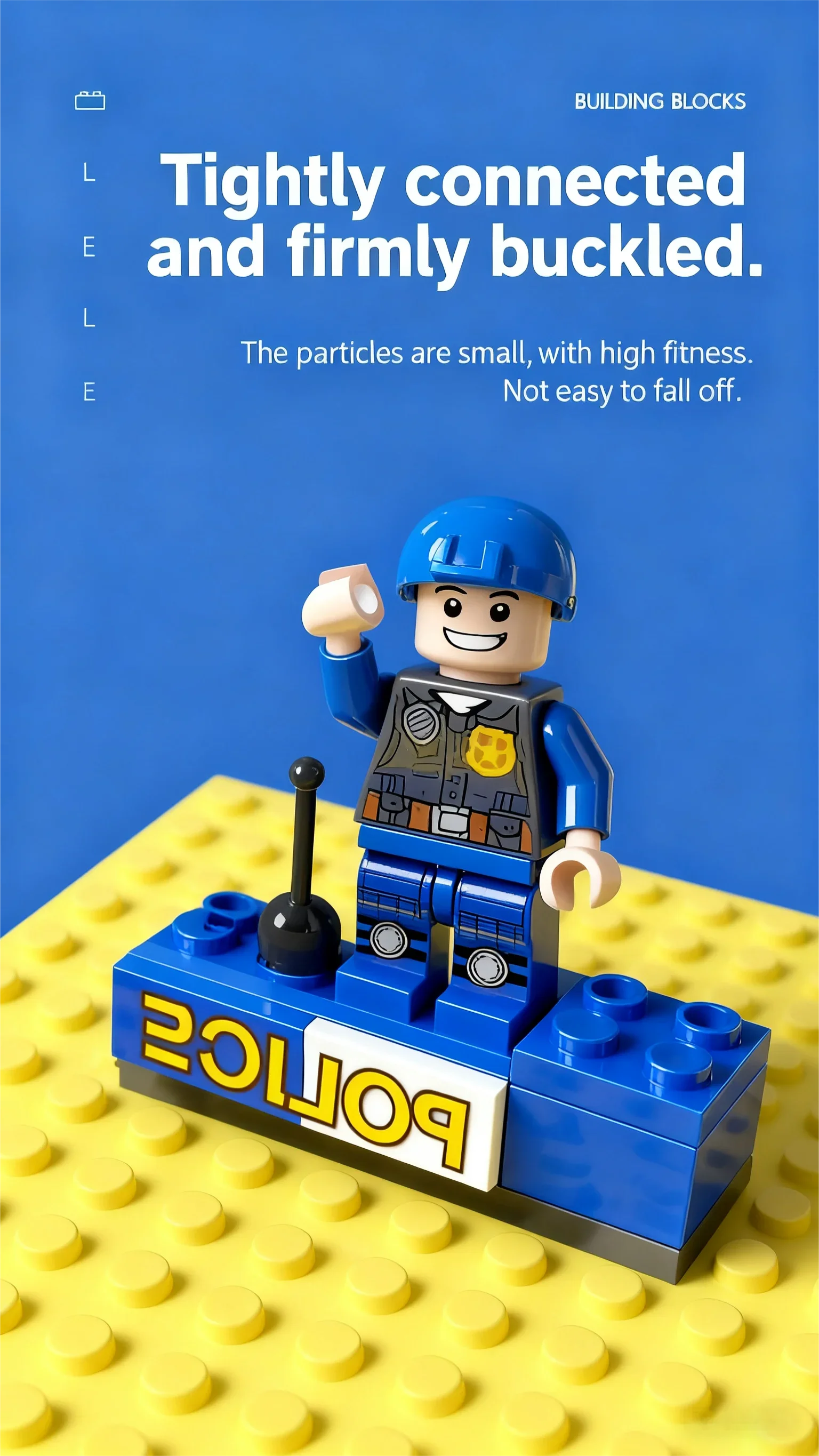 6-in-1 Mega-Stadt-Baukasten - Polizeiauto, Feuerwehrauto, Kran, Panzer, Hubschrauber & Mehr, Bauingenieur-Spielzeug Geschenk – Detail 1