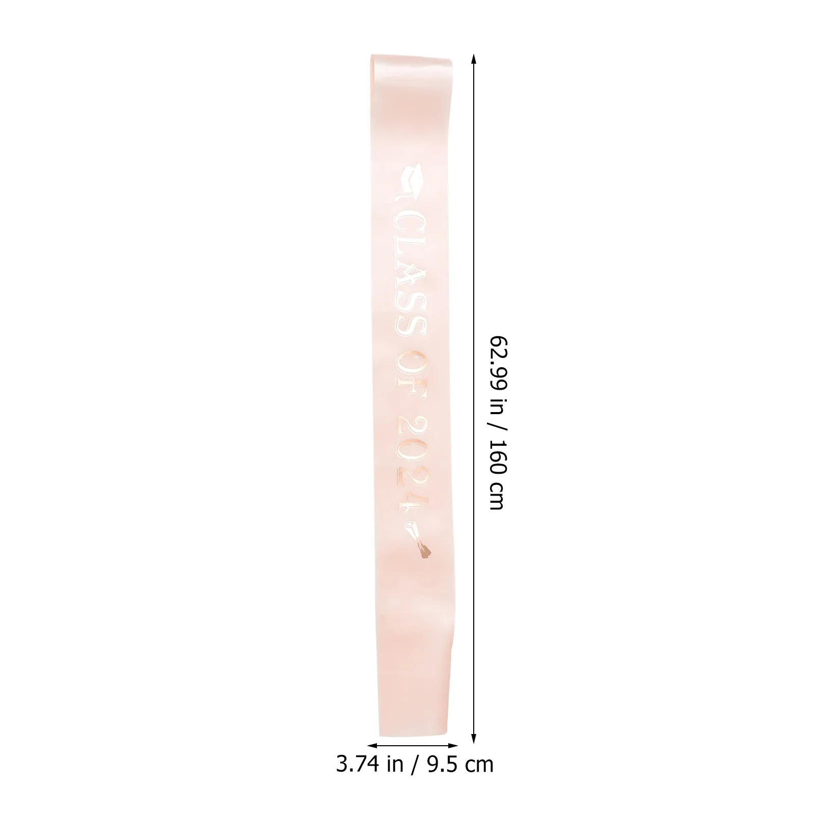Graduation Sash Class of 2024 Satin Adjustable Shoulder Ribbon Senior Grad Stole Ceremony Party Supply