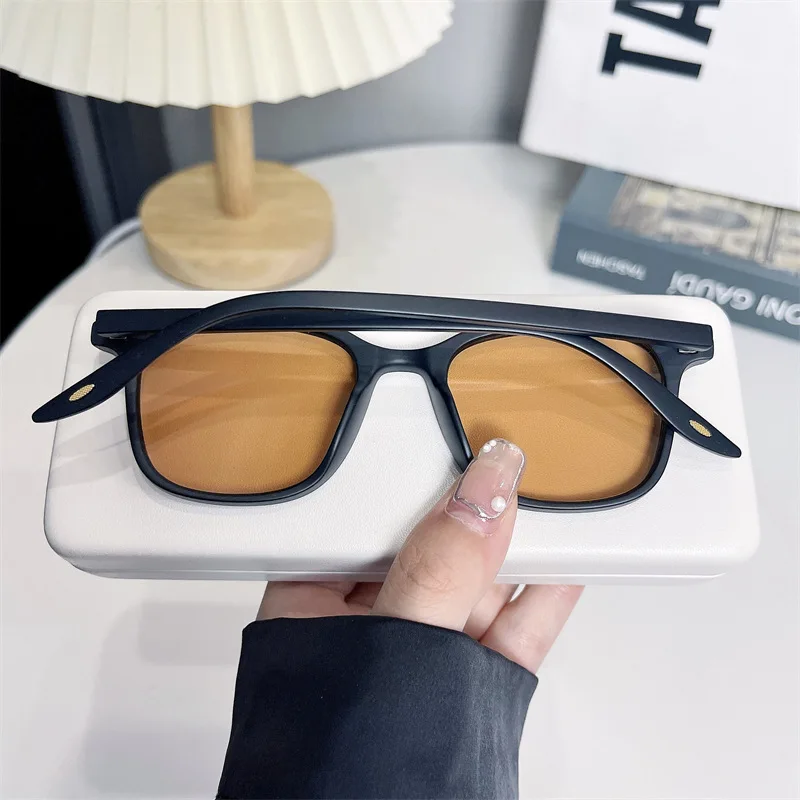 Luxuriöse Rechteckige Sonnenbrille für Damen und Herren Vintage Markendesigner Eckige Sonnenbrillen Herren Shades Damen Eyewear Brillen Gläser – Detail 25
