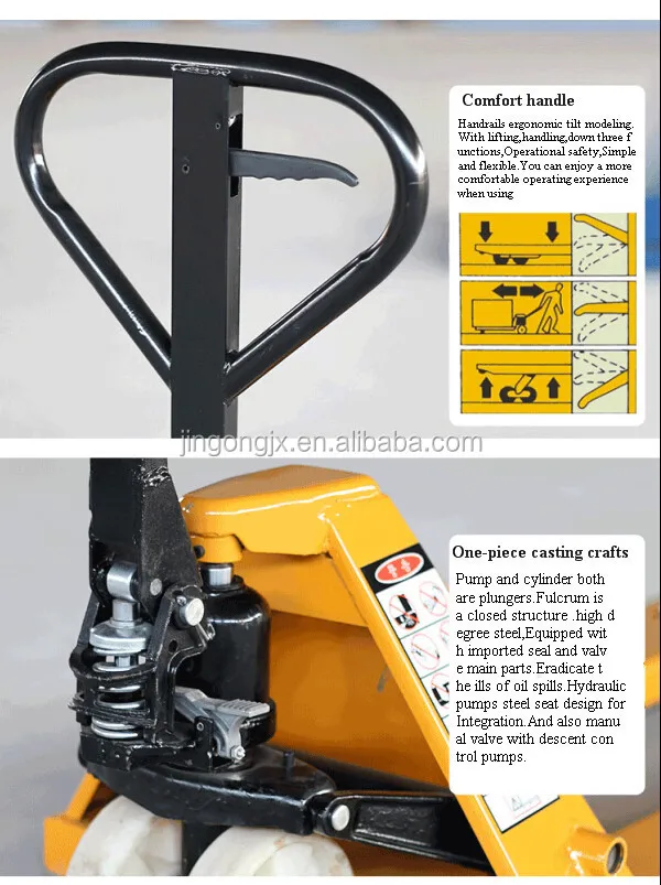 Portable 3000 kg manual pallet truck